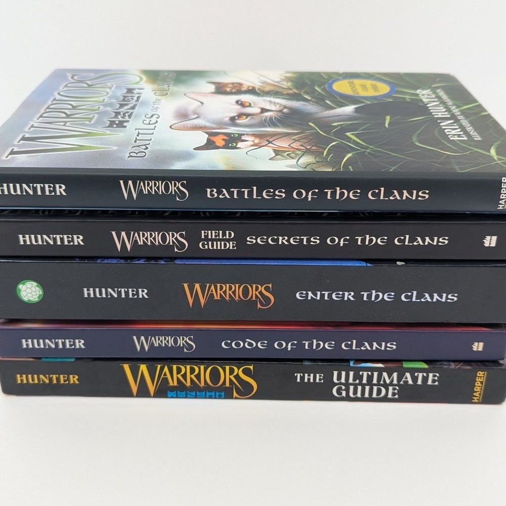 Erin Hunter Warriors Book Lot Ultimate Guide Battles Enter Secrets Code Clans